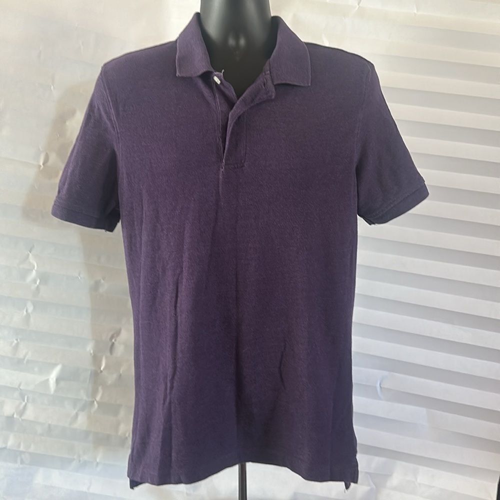 Faded Glory Men’s Polo Shirt Purple Short Sleeve Size Small Casual Golf Top